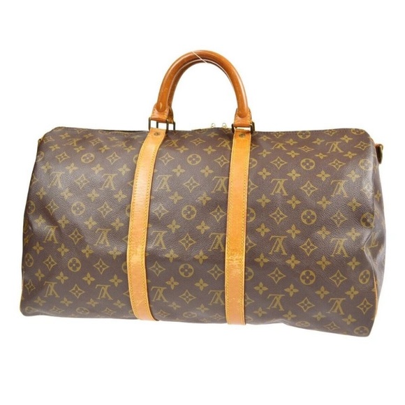 Louis Vuitton Travel Bag Keepall Bandouliere 55 Brown Monogram - Picture 2 of 10
